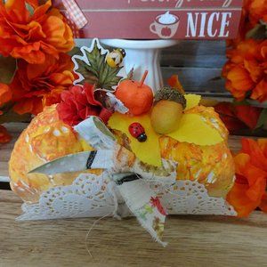 Fake Bake Fall Pumpkin Mini Bread - Handmade